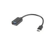 USB-C(M) 2.0->USB-A(F) ADAPTER CABLE 15CM OTG BLACK