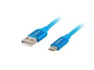 USB MICRO(M)->USB-A(M) 2.0 CABLE 1.8M BLUE PREMIUM QC 3.0