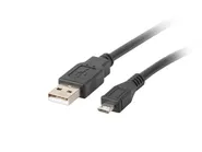 USB MICRO(M)->USB-A(M) 2.0 CABLE 0.3M BLACK