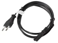 CEE 7/16->IEC 320 C7 EURO (RADIO) POWER CORD 3M BLACK
