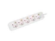 POWER STRIP 1.5M 5X SCHUKO OUTLETS QUALITY-GRADE COPPER CABLE WHITE