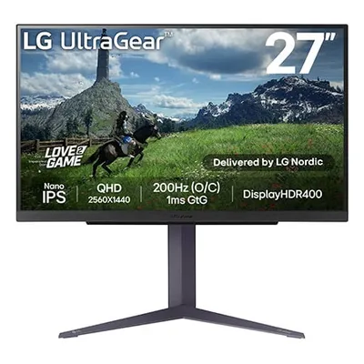 27" UltraGear™ QHD Nano IPS-spelskärm | 180 Hz uppdateringsfrekvens | DisplayHDR 400