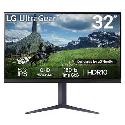 32" UltraGear™ QHD Nano IPS-spelskärm | 180 Hz uppdateringsfrekvens | HDR10