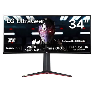 34" UltraGear™ 21:9 Nano IPS 1ms (GtG) Curved Gaming Monitor