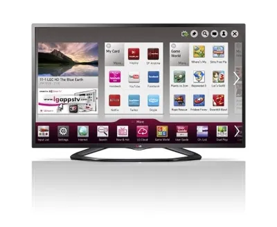 SMART LED TV. 0,9 GHz-processor och 1,25 GB RAM. Wi-Fi, DLNA och Magic Remote Ready. Trådstativ i svart design.