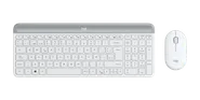 Den tunna trådlösa tangentbords- och muskombinationen MK470 - Off-white - Spanska (QWERTY)