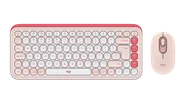 POP Icon Combo - Rose och naturvit - Engelska internationellt (QWERTY)
