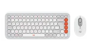 POP Icon Combo - Naturvit och orange - Italienska (QWERTY)