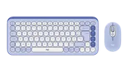 POP Icon Combo - Lila och naturvit - Franska (AZERTY)