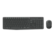 MK235 Wireless Keyboard and Mouse Combo - Grey - Grekiska (QWERTY)