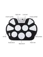 Mikamax Roll Up Elektroniskt Trumset - Portabelt Digitalt Drum Kit med 9 Pads & Pedaler