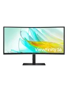 34" Samsung ViewFinity S6 S34C652, Curved VA 3440x1440, 5 ms, 100Hz FreeSync, HDR10, 1000R, höjdjusterbar, HDMI/DP/USB-C 90W, LAN, USB 3.2-hubb