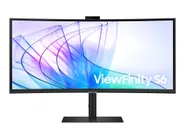 34" Samsung ViewFinity S6 S34A652, Curved VA 3440x1440, 5 ms, 100Hz FreeSync, HDR10, 1000R, höjdjusterbar, HDMI/DP/USB-C 90W, LAN, USB 3.2-hubb, webbkamera