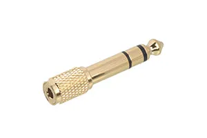 Plug-on adapter 3.5 mm to 6.35 mm jack, straight