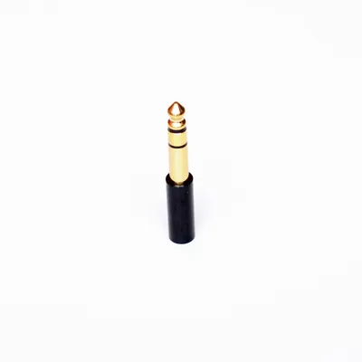 Plug-on jack adapter, 3.5 mm to 6.35 mm, with recess