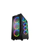 Sharkoon REV300 - Tower - utökad ATX - genomskinlig sidopanel (härdat glas) - ingen strömförsörjning - USB/ljud