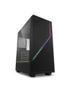 Sharkoon RGB FLOW - Tower - ATX - genomskinlig sidopanel (härdat glas) - ingen strömförsörjning - USB/ljud