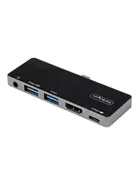 StarTech.com USB C Multiport Adapter, USB-C Mini Dock, USB-C to 4K 60Hz HDMI 2.0, With 100W Power Delivery Pass-Through Charging, 3-Port USB 3.0 Hub, Audio, USB Type-C Multiport Adapter - USB-C Travel Dock USB-C Dockingstation
