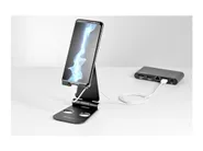 StarTech.com Telefon- och surfplattestativ - Universellt - Multivinkel - Hopfällbart - Svart - skrivbordsställ för mobiltelefon, surfplatta